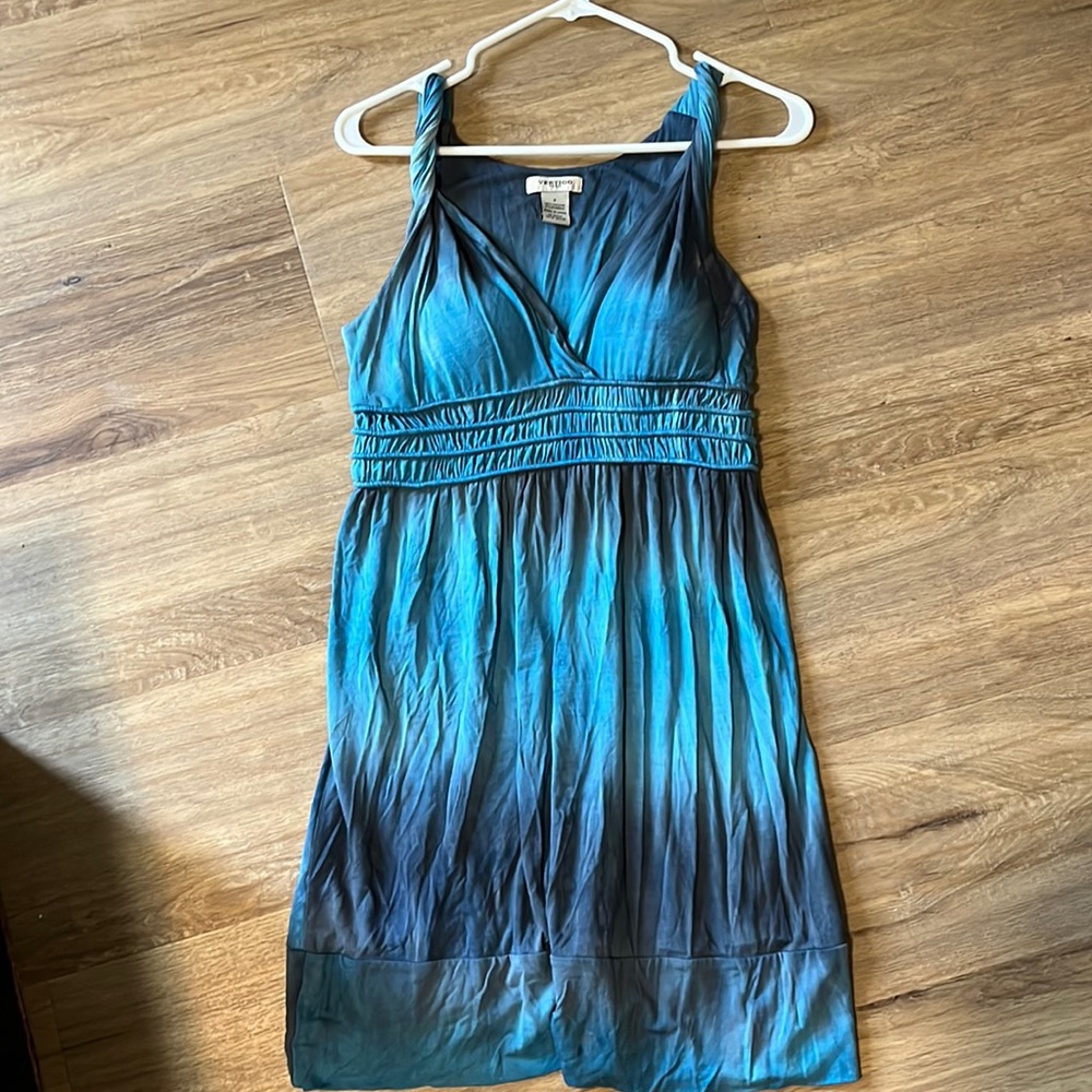 🌹Blue tie-dye dress